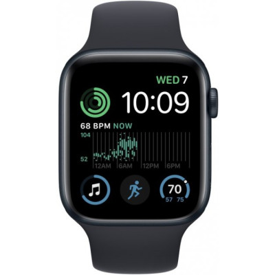 Apple Watch SE 2 GPS 44mm Midnight Aluminum Case with Midnight Sport Band (MNK03)