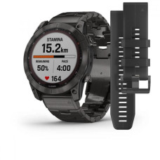 Garmin Fenix 7X Sapphire Solar Carbon Gray DLC Titanium with Titanium Band (010-02541-27)