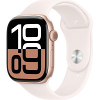 Apple Watch Series 10 GPS 46mm Rose Gold Alu. Case w. Light Blush Sport Band - S/M (MWWT3)