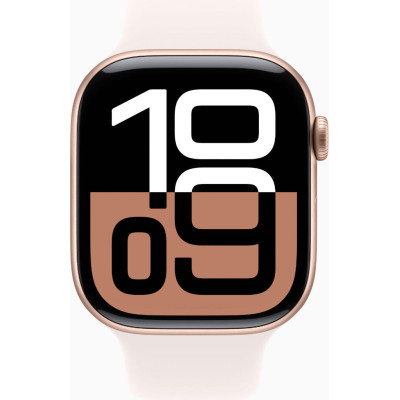 Apple Watch Series 10 GPS 46mm Rose Gold Alu. Case w. Light Blush Sport Band - S/M (MWWT3)