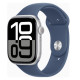 Apple Watch Series 10 GPS + Cellular 46mm Silver Alu. Case w. Denim Sport Band - S/M (MWY03)