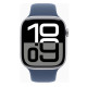 Apple Watch Series 10 GPS + Cellular 46mm Silver Alu. Case w. Denim Sport Band - S/M (MWY03)
