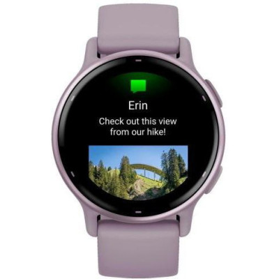Garmin vivoactive 5 Metallic Orchid Aluminum Bezel with Orchid Case and Silicone (010-02862-13/53)