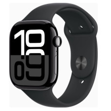 Apple Watch Series 10 GPS + Cellular 46mm Jet Black Alu. Case w. Black Sport Band - S/M (MWY33)