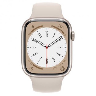 Apple Watch Series 8 GPS + Cellular 45mm Starlight Aluminum Case w. Starlight S. Band - M/L (MNVQ3)