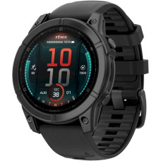 Garmin Fenix E 47mm AMOLED Slate Gray Steel with Black Silicone Band (010-03025-03/01)