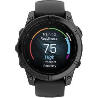 Garmin Fenix E 47mm AMOLED Slate Gray Steel with Black Silicone Band (010-03025-03/01)