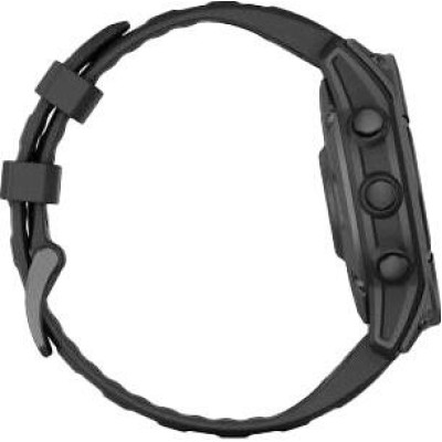 Garmin Fenix E 47mm AMOLED Slate Gray Steel with Black Silicone Band (010-03025-03/01)