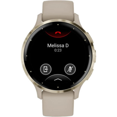 Garmin Venu 3S Soft Gold S. Steel Bezel w. French Gray Case and S. Band (010-02785-02)