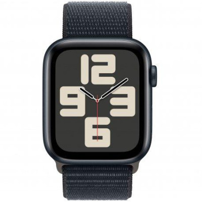 Apple Watch SE 2 GPS + Cellular 44mm Midnight Aluminum Case with Midnight Sport Loop (MRHA3)