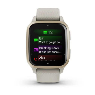 Garmin Venu Sq 2 – Music Edition Cream Gold Al. Bezel w. French Gray Case and S. Band (0010-02700-02/12)