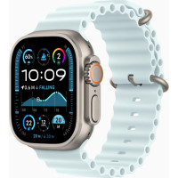 Apple Watch Ultra 2 GPS + Cellular 49mm Natural Titanium Case w. Ice Blue Ocean Band (MYT03+MXTF3)