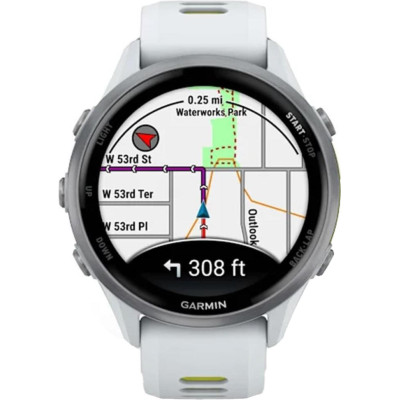 Garmin Forerunner 970 Titanium w. Whitestone Case and Whitestone/T. Amp Yellow Band (010-02969-01/11/61)