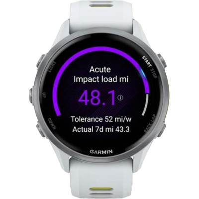 Garmin Forerunner 970 Titanium w. Whitestone Case and Whitestone/T. Amp Yellow Band (010-02969-01/11/61)