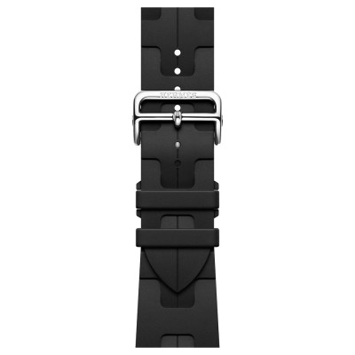 Apple Watch Hermes Series 9 GPS + Cellular, 45mm Silver Stainless Steel Case з Noir Kilim Single Tour (MRQP3 + MTHX3)