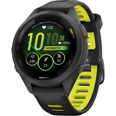 Garmin Forerunner 265S Black Bezel and Case w. Black/Amp Yellow S. Band (010-02810-03/13)