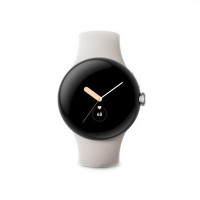 Google Pixel Watch Polished Silver Case/Chalk Active Band