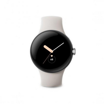Google Pixel Watch Polished Silver Case/Chalk Active Band
