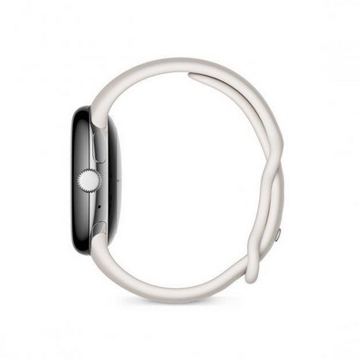 Google Pixel Watch Polished Silver Case/Chalk Active Band