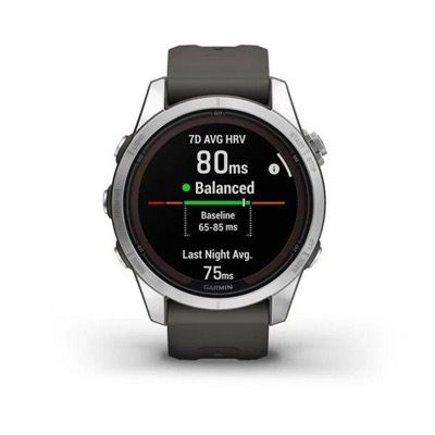 Garmin Fenix 7S Solar Silver w. Graphite Band (010-02776-00/01)