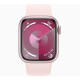 Apple Watch Series 9 GPS 45mm Pink Aluminum Case (MR9T3) with Light Pink Solo Loop Size 7 (MTH73)
