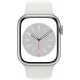 Apple Watch Series 8 GPS 45mm Silver Aluminum Case with White S. Band - M/L (MP6N3, MP6Q3)