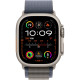 Apple Watch Ultra 2 GPS + Cellular 49mm Titanium Case with Blue Alpine Loop - Small (MREK3)