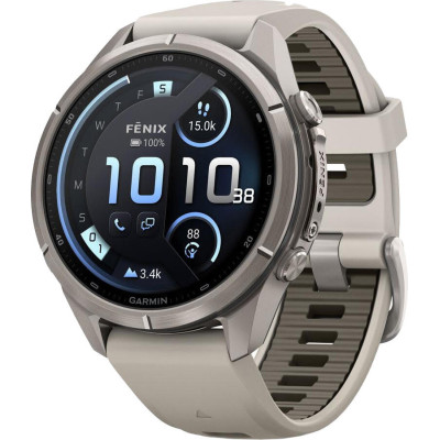 Garmin Fenix 9 Pro inReach 43mm Titanium with Fog Gray/Dark Sandstone (010-04335-80/81)