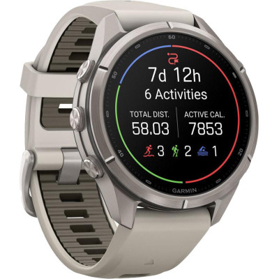 Garmin Fenix 9 Pro inReach 43mm Titanium with Fog Gray/Dark Sandstone (010-04335-80/81)