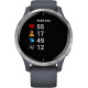 Garmin Venu Silver Stainless Steel Bezel w. Granite Blue and Silicone B. (010-02173-01/010-02173-03)