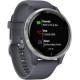 Garmin Venu Silver Stainless Steel Bezel w. Granite Blue and Silicone B. (010-02173-01/010-02173-03)