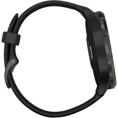 Garmin Vivomove 3 Slate Stainless Steel Bezel w. Black and Silicone B. (010-02239-01)