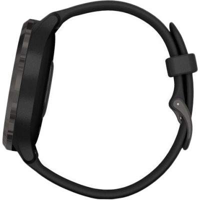 Garmin Vivomove 3 Slate Stainless Steel Bezel w. Black and Silicone B. (010-02239-01)