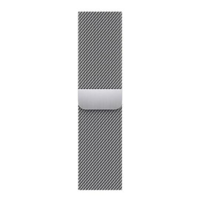 Apple Watch Series 7 GPS + Cellular 45mm Silver Stainless Steel Case with Silver Milanese Loop (MKJE3)