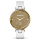 Garmin Lily Light Gold Bezel with White Case and Italian Leather Band (010-02384-B3)