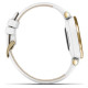 Garmin Lily Light Gold Bezel with White Case and Italian Leather Band (010-02384-B3)