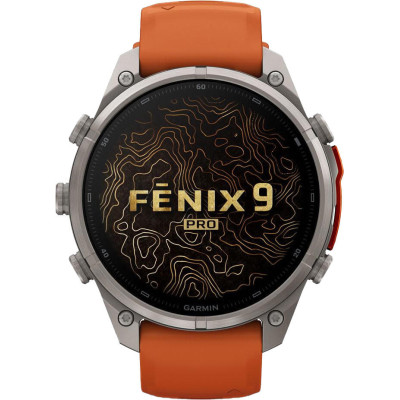 Garmin Fenix 9 Pro inReach 47mm Titanium with Autumn Orange/Spark Orange (010-04336-00/01)