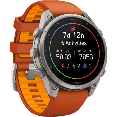 Garmin Fenix 9 Pro inReach 47mm Titanium with Autumn Orange/Spark Orange (010-04336-00/01)