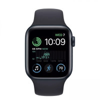 Apple Watch SE 2 GPS + Cellular 40mm Midnight Aluminum Case w. Midnight S. Band - S/M (MNTM3)