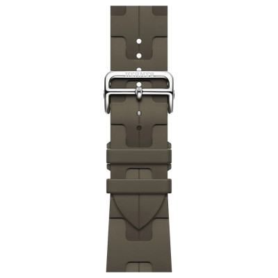 Apple Watch Hermes Series 9 GPS + Cellular, 45mm Silver Stainless Steel Case з Kaki Kilim Single Tour (MRQP3 + MTJ23)