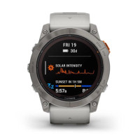 Garmin Fenix 7X Pro Sapphire Solar Titanium w. Fog Gray/Ember O. Band (010-02778-14/15)