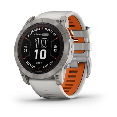 Garmin Fenix 7X Pro Sapphire Solar Titanium w. Fog Gray/Ember O. Band (010-02778-14/15)