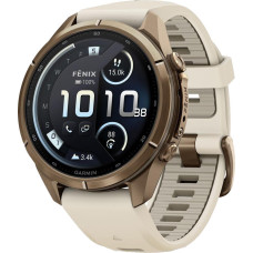 Garmin Fenix 9 Pro inReach 43mm Autumn Gold Titanium with Cream/French Gray Silicone Band (010-04335-20/21)