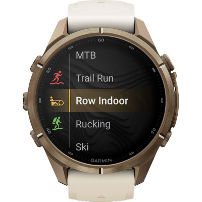 Garmin Fenix 9 Pro inReach 43mm Autumn Gold Titanium with Cream/French Gray Silicone Band (010-04335-20/21)