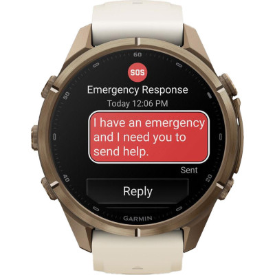 Garmin Fenix 9 Pro inReach 43mm Autumn Gold Titanium with Cream/French Gray Silicone Band (010-04335-20/21)