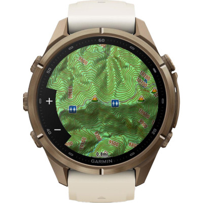 Garmin Fenix 9 Pro inReach 43mm Autumn Gold Titanium with Cream/French Gray Silicone Band (010-04335-20/21)