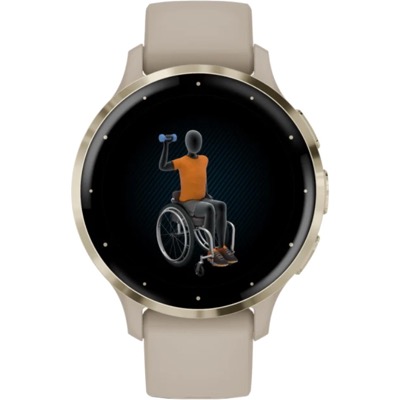 Garmin Venu 3 Soft Gold S. Steel Bezel w. French Gray Case and S. Band (010-02785-02)