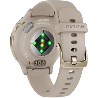 Garmin Venu 3 Soft Gold S. Steel Bezel w. French Gray Case and S. Band (010-02785-02)