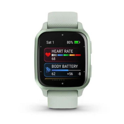 Garmin Venu Sq 2 Металевий Mint Aluminum Bezel з Cool Mint Case and Silicone Band (010-02701-02/12)