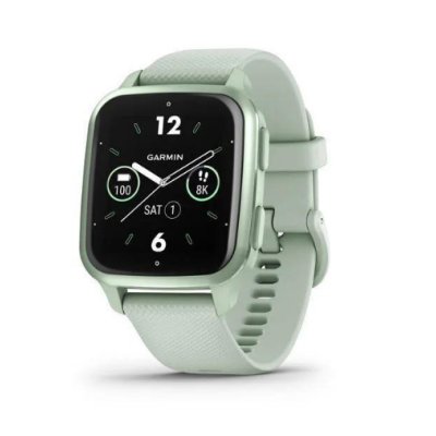 Garmin Venu Sq 2 Металевий Mint Aluminum Bezel з Cool Mint Case and Silicone Band (010-02701-02/12)
